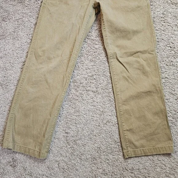 Eddie Bauer Classic Chino Pants Mens Tag 30x30 Act 31x29 Khaki Straight Leg - Picture 12 of 15